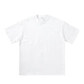 T-shirt Valstrend in cotone puro con scollo piccolo e maniche drop-shoulder, colore solido, stile casual femminile