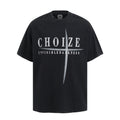 Dark High Street Cross Print Wash Short Sleeve