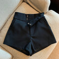 Suit Shorts Women's High Waist A- Line
