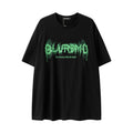 T-shirt Valstrend con stampa tridimensionale di lettere in pulp, con design loose e stile moderno.