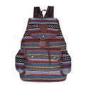 Grande borsa in cotone e lino Valstrend, con capacità elevata, design antitaccheggio e abbinamento di colori contrastanti.