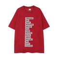 Embroidered Letters Loose Short Sleeve High Street Design