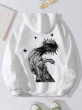 Women's Fashion Casual Letter Jesus Print Hoodie
