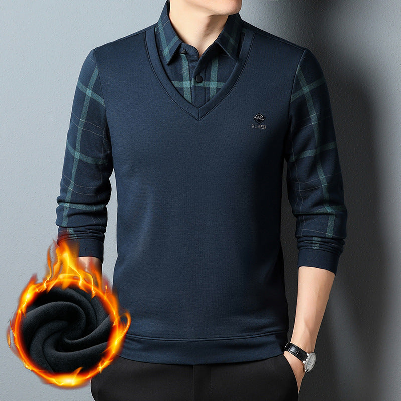 Maglia termica casual da uomo di Valstrend Shop, con colletto, tessuto caldo e comodo per abbigliamento invernale.