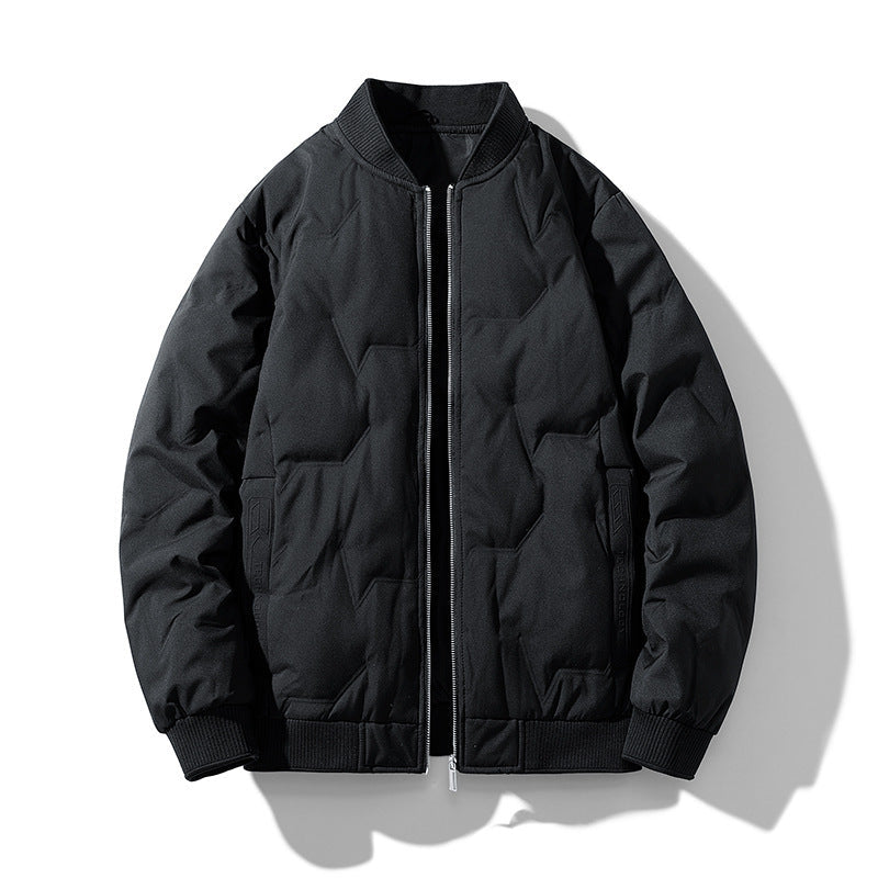 Giacca in piuma d'anatra bianca, calda e spessa in stile coreano, per uomo, moda invernale trendy Valstrend.