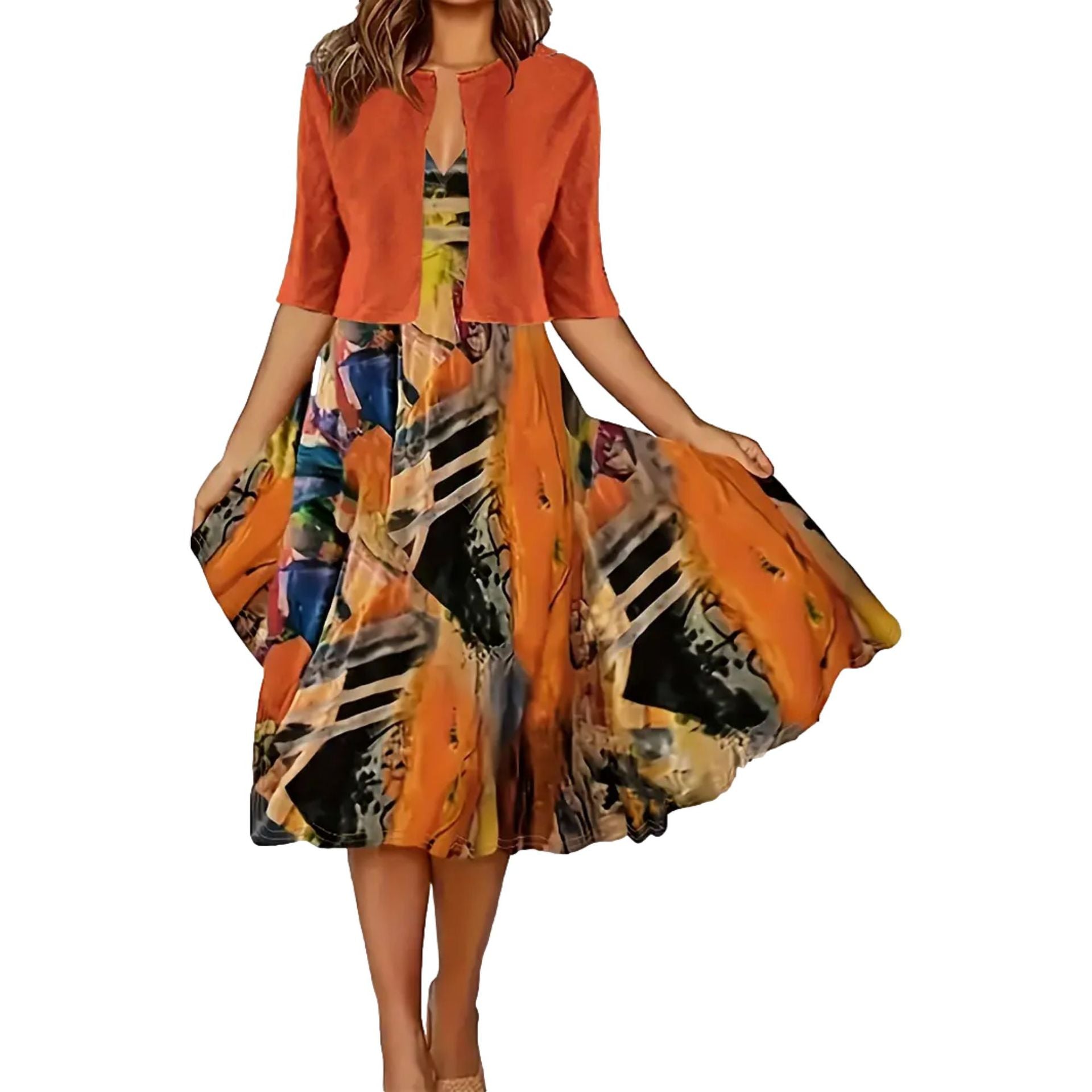 Cardigan elegante Valstrend con stampa per donna, abbigliamento femminile, dettagli eleganti e tessuto morbido.