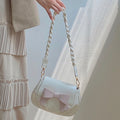 Borsa a tracolla femminile Valstrend con fiocco plissettato e spallacci, stile elegante e pratico per il quotidiano