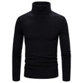Maglione slim fit a collo alto per uomo di colore solido, marca Valstrend, visibile con dettaglio del tessuto e vestibilità.