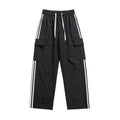 Pantaloni cargo casual a gamba dritta e ampia di Valstrend shop, con tasche sottili e stile rilassato in tessuto leggero