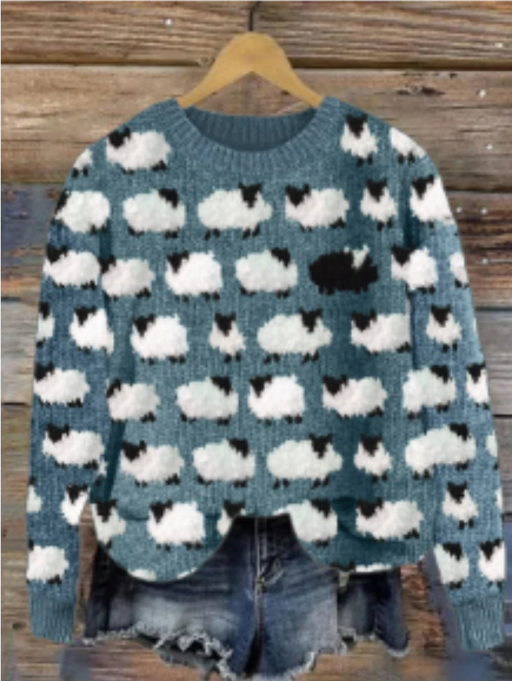 European And American Autumn Women's 3D Sweater Coat