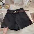 Pantaloni larghi a vita alta stile retrò di Hong Kong, linea A e gamba larga, marca Valstrend shop, in tessuto semplice e elegante