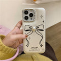 Custodia per cellulare Valstrend Line Bow creativa, resistente agli urti, con design elegante e colorato per smartphone.