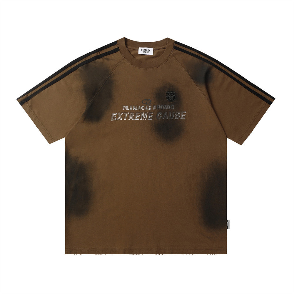 Inkjet Dirty Casual Short-sleeved T-shirt