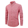 Camicia slim fit a manica lunga a righe di Valstrend shop, dettagliate strisce blu e bianche, tessuto morbido e elegante.