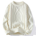 Maglione autunnale e invernale da uomo Valstrend in maglia, pullover caldo e morbido con collo rotondo.