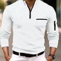 Camicia polo da uomo con motivo tartan a scacchi Valstrend, stile classico con colletto e bottoni, tessuto morbido e comodo.