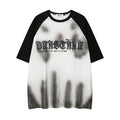 Contrast Color Raglan Inkjet Short Sleeve