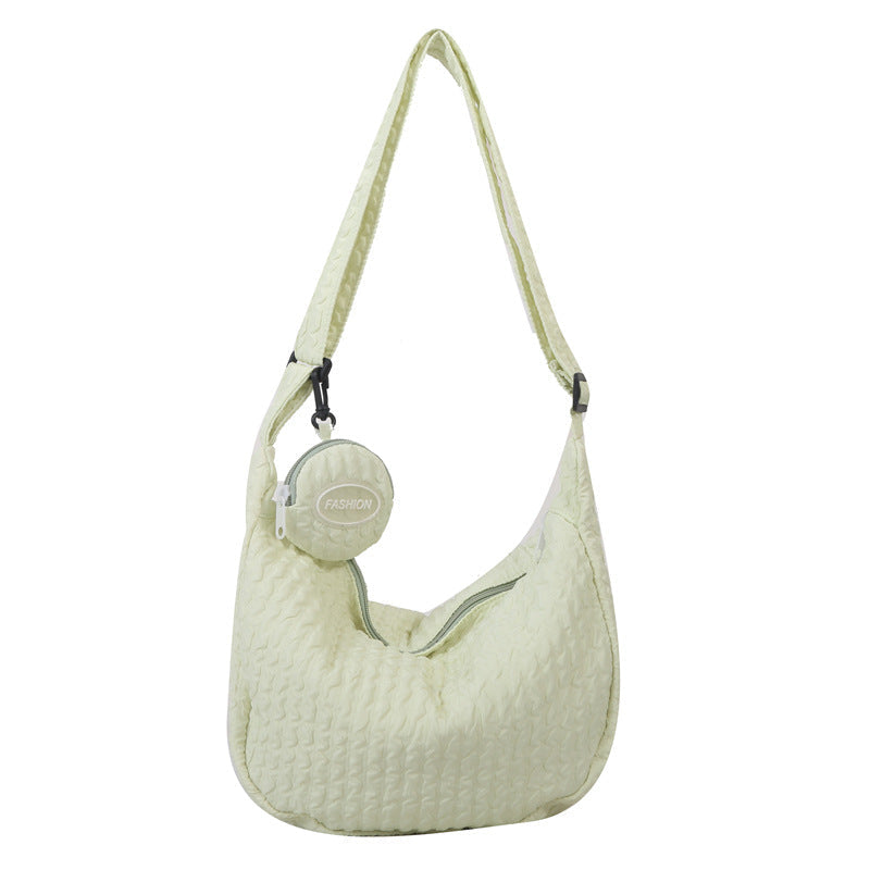 South Korea Ins Girl's Fashionable Cloud Puff Flower Shoulder Bag