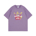 Abstract Deer Print Short-sleeved T-shirt Boys Round Neck
