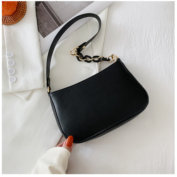 Borsa a tracolla Valstrend con texture da influencer, stile semplice e moderno, con catena decorativa e dettagli eleganti