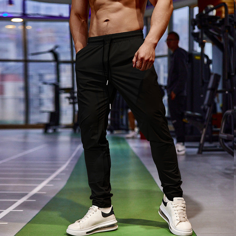 Pantaloni sportivi da uomo Workoutwolf Valstrend in tessuto ice silk leggero, traspiranti e rapidi asciugatura, ideali per l'estate