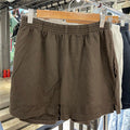 Shorts da donna sportivi in cotone Valstrend, pantaloncini casual a tinta unita con spacco, ideali per il tempo libero.