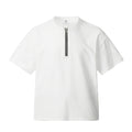 Half Zip Cardigan Round Neck Short Sleeve T-shirt