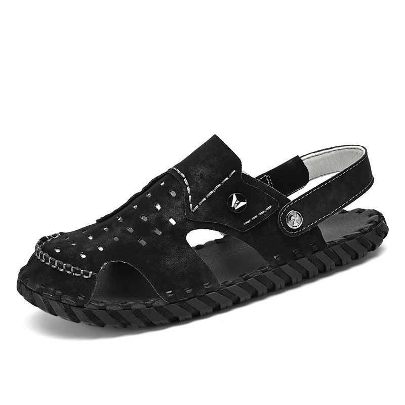 Scarpe da spiaggia da uomo Valstrend, scarpe outdoor non scivolose fatte a mano, ideali per uso esterno e mare.