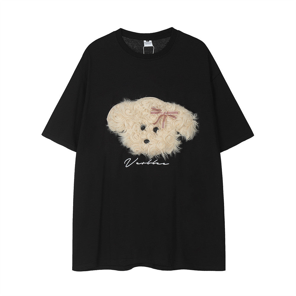 Plush Paste Cloth Embroidery Short Sleeve