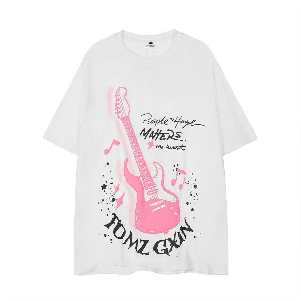 Rock Guitar Printed Short Sleeve