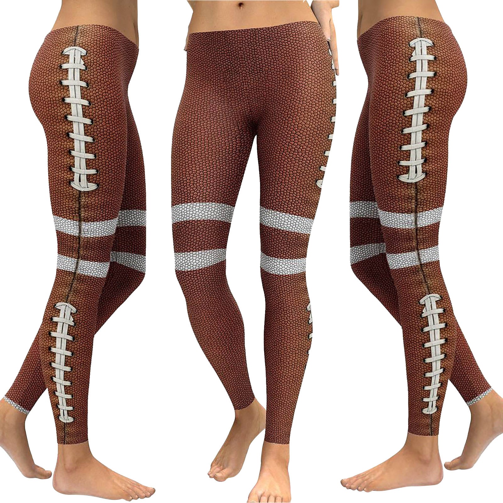 Pantaloni yoga da rugby americano e europeo Valstrend, stampa digitale con design sportivo e comodo tessuto elastico