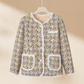 Cappotto in cotone stile classico foderato in pile per autunno e inverno, marca Valstrend, vista frontale.