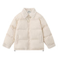 Giacca in cotone imbottito con colletto in pelliccia e revers, stile invernale per uomo di Valstrend.