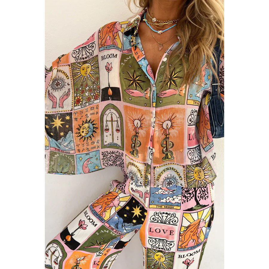 Vestito donna Valstrend con maniche a pipistrello stampa e taglio largo, abbigliamento casual e comodo per donna.