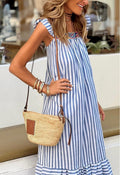Vestito a quadri con colletto a punta, lace-up e a metà lunghezza, donna, marca Valstrend, stile elegante e casual.