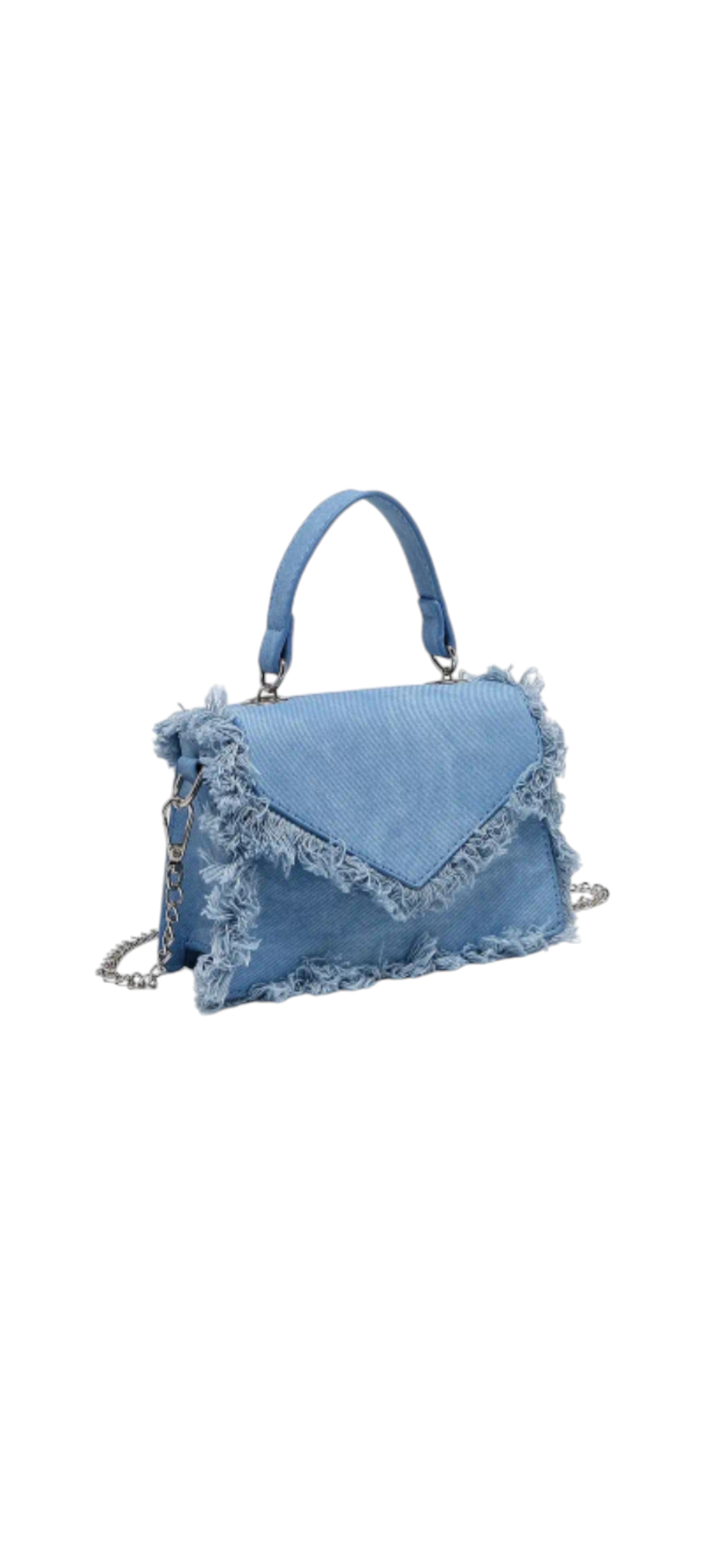 Borsa donna a tracolla in denim vintage, stile moda femminile, con dettagli classici e tracolla regolabile, marca Valstrend.