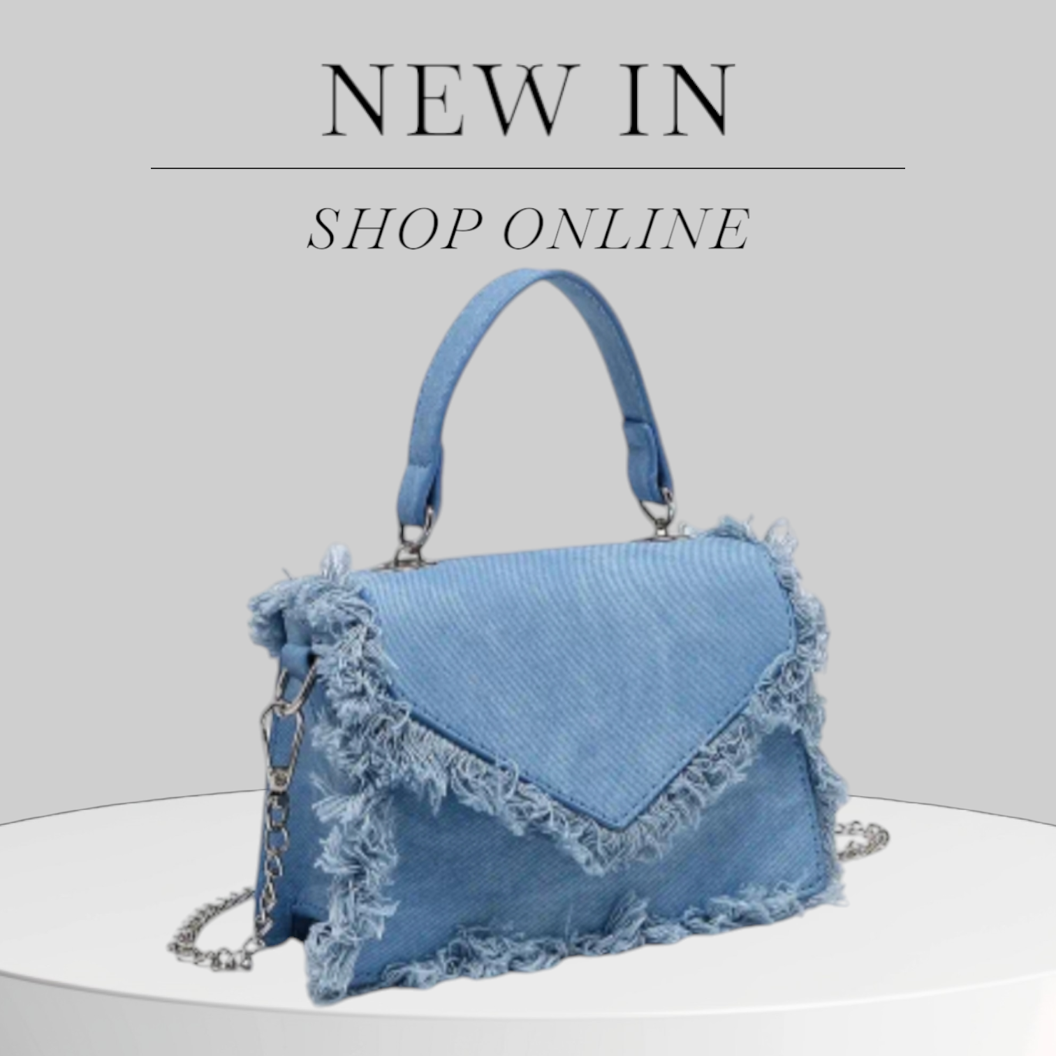 Borsa a tracolla vintage in denim per donna, stile moda donna, con dettagli classici e tracolla regolabile, marca Valstrend shop