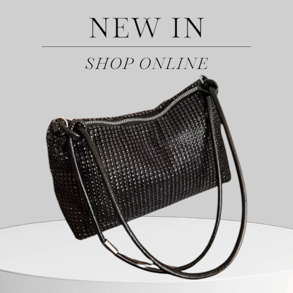 Borsa a tracolla da donna Valstrend con strass, design elegante con croce decorativa e dettagli scintillanti.
