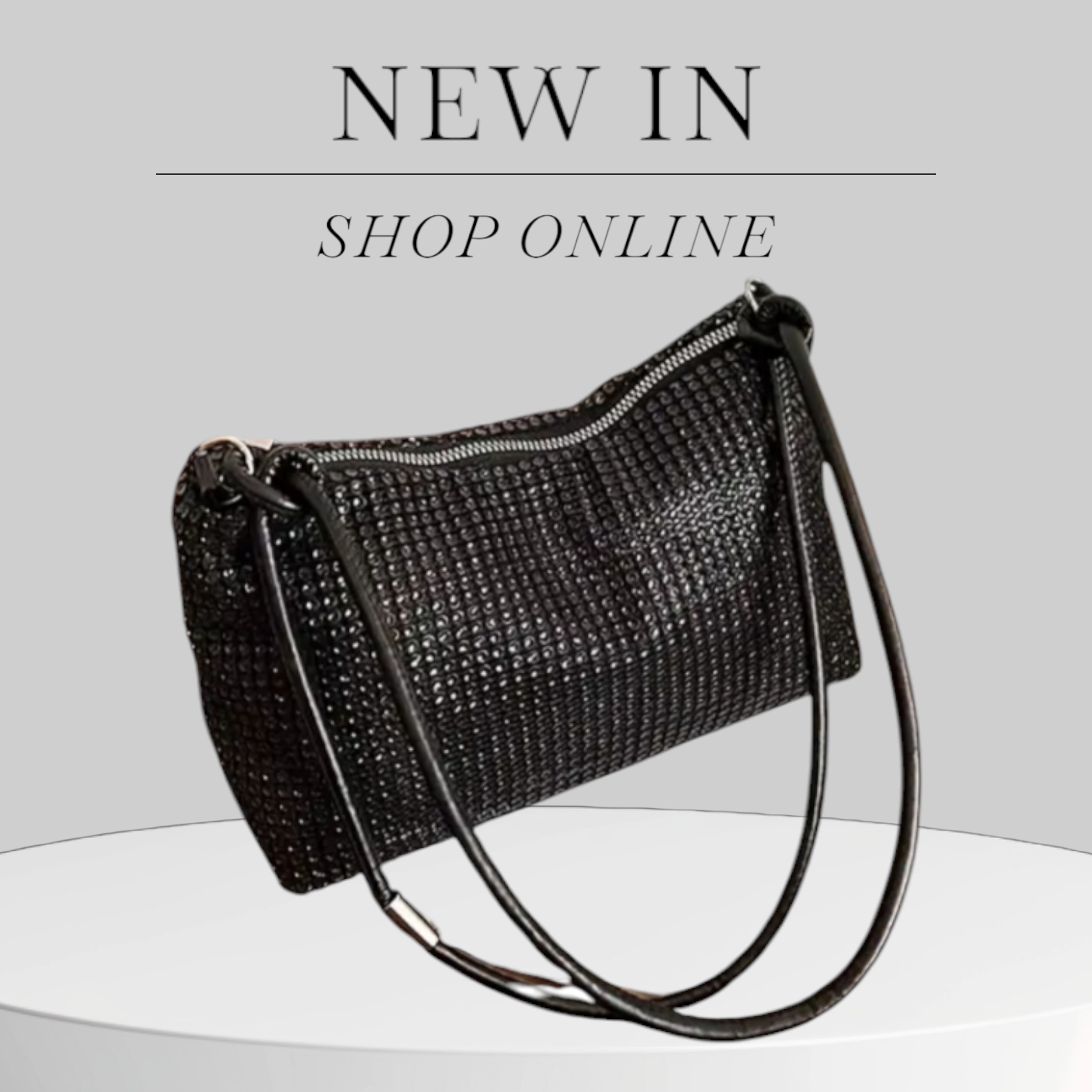 Borsa a tracolla da donna Valstrend con strass, design elegante con croce decorativa e dettagli scintillanti.