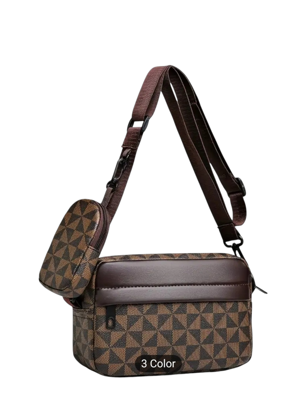 Borsa a tracolla vintage color block per donna di Valstrend, dettagli colorati e stile retrò.