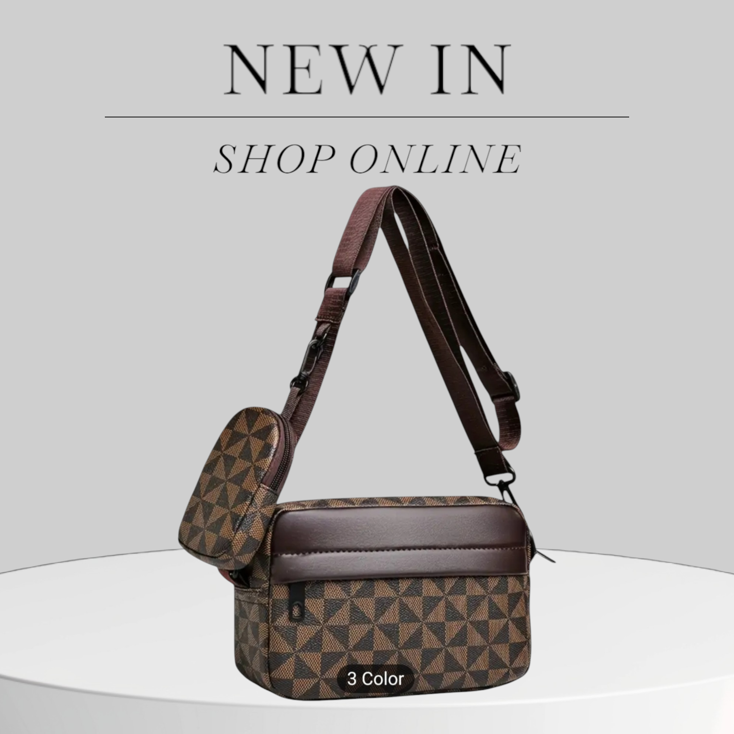 Borsa a tracolla vintage color block da donna di Valstrend, stile retrò con design a blocchi di colori vivaci e dettagli eleganti