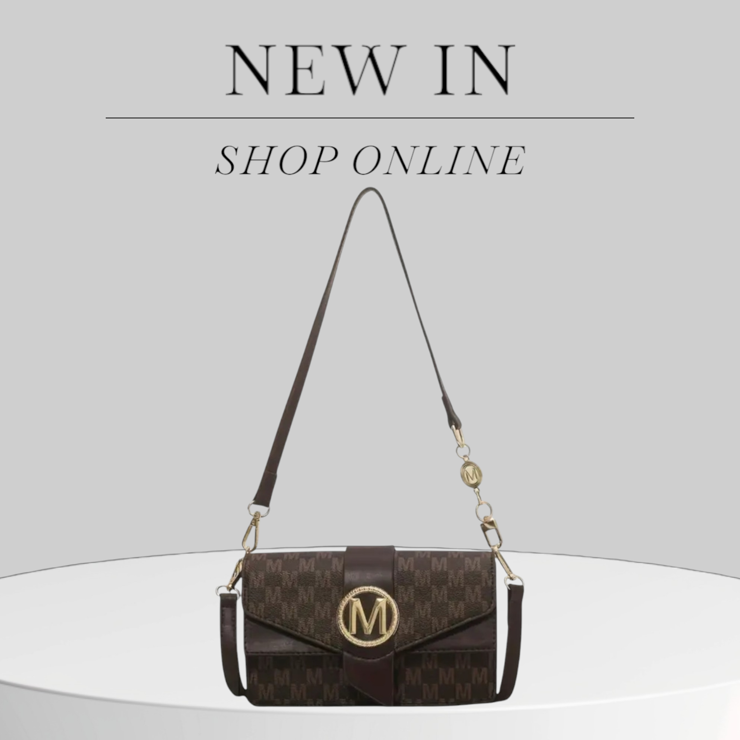 Borsa donna in pelle di alta qualità con catena alla spalla, stile trendy e elegante, marchio Valstrend.