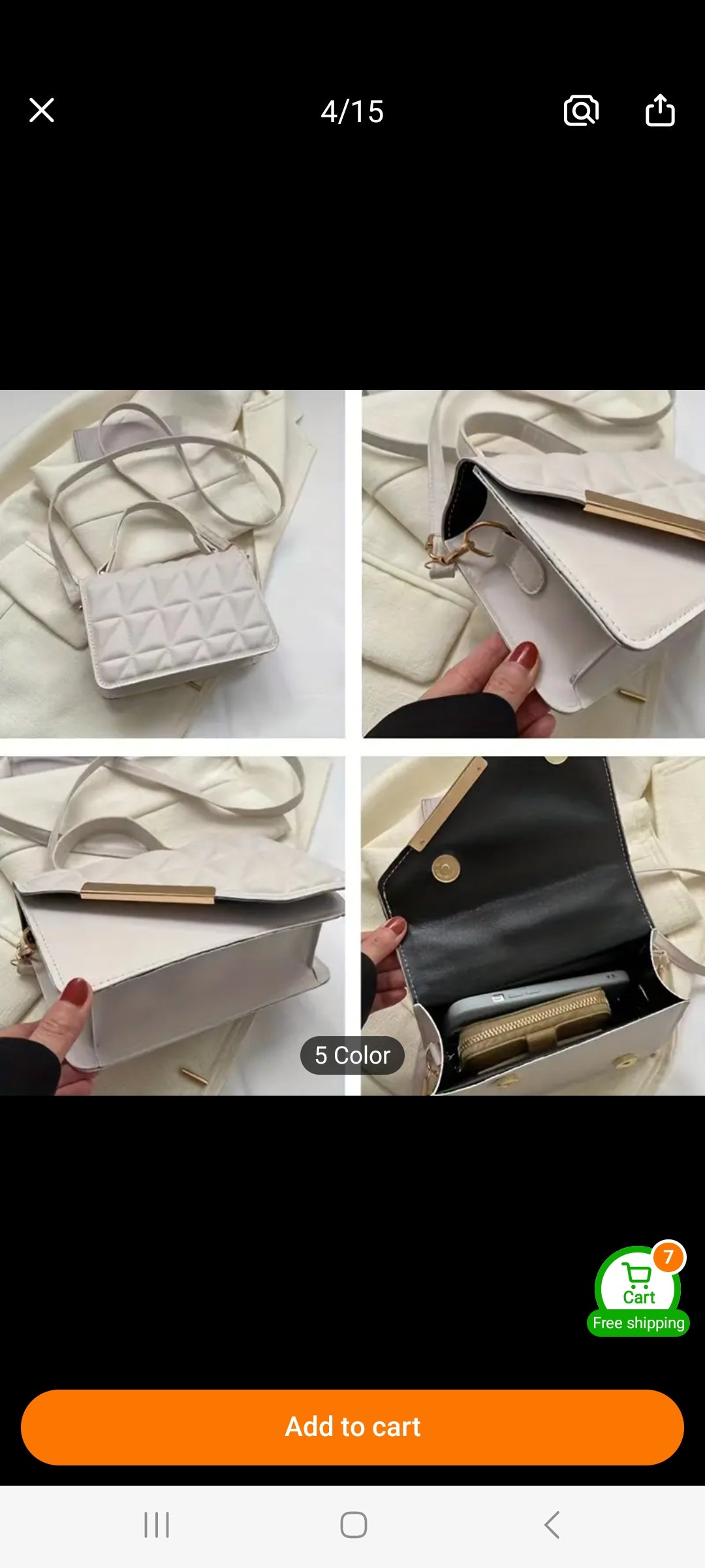 Borsa donna piccola casual in pelle PU Valstrend, tracolla compatta e stile semplice, vista frontale.