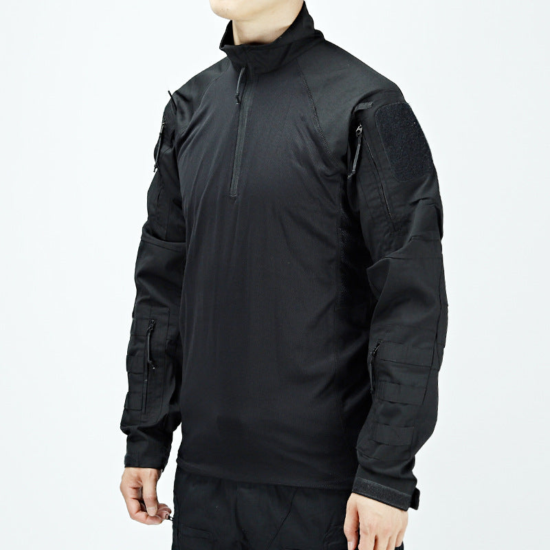 Maglietta da uomo Valstrend, outdoor, traspirante, resistente, a maniche lunghe, ideale per allenamenti e attività all'aperto.