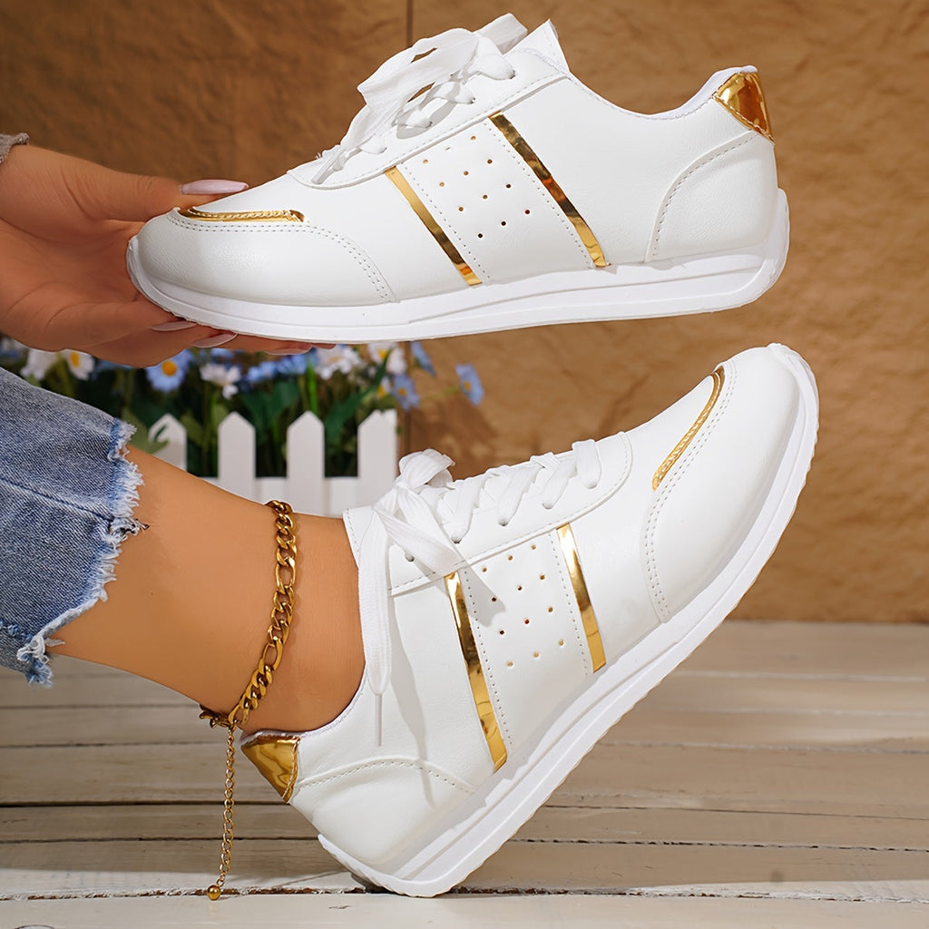 Scarpe sportive donna Valstrend, sneakers casual da corsa con tomaia traspirante, suola in gomma resistente e interno in tessuto.