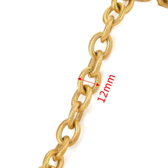 Collana in acciaio inossidabile Valstrend, collana fai-da-te con catena artigianale per gioielli e accessori di moda.