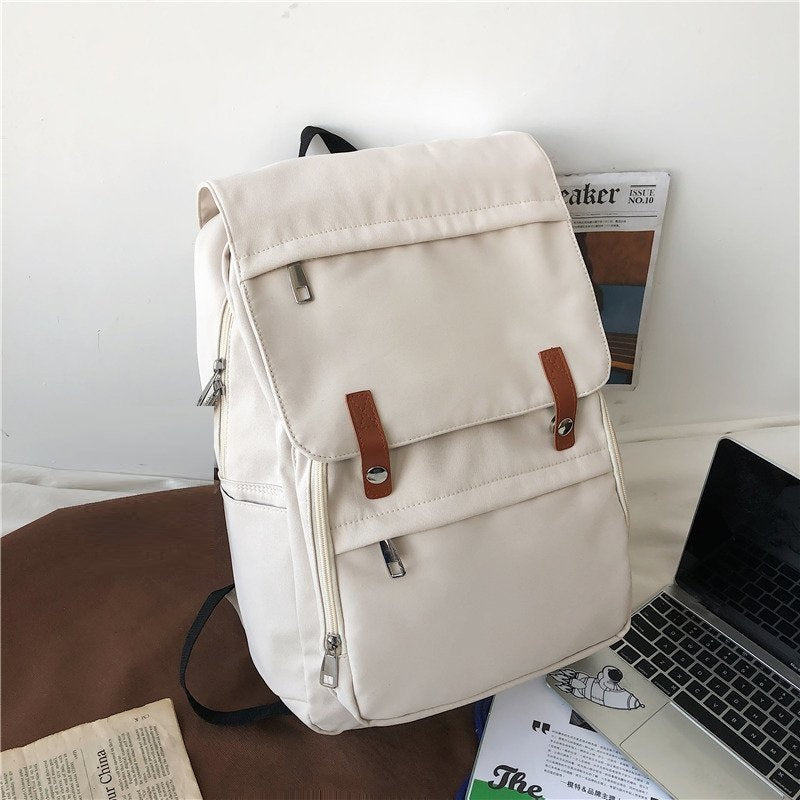 Zaino scolastico giapponese semplice per studenti delle scuole medie, stile junior high, brand Valstrend shop, in tessuto resistente.