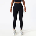Pantaloni fitness donna Valstrend, vita alta, aderenti, tessuto traspirante e ad asciugatura rapida, per allenamenti e sport.
