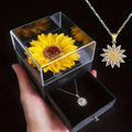 Collana con fiore di girasole artificiale Valstrend, decorazione floreale per regali di festa come Festa della Mamma e San Valentino