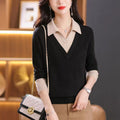 Maglione donna Valstrend shop, maglietta alla moda e elegante, con dettaglio di stile e tessuto morbido, vista frontale.